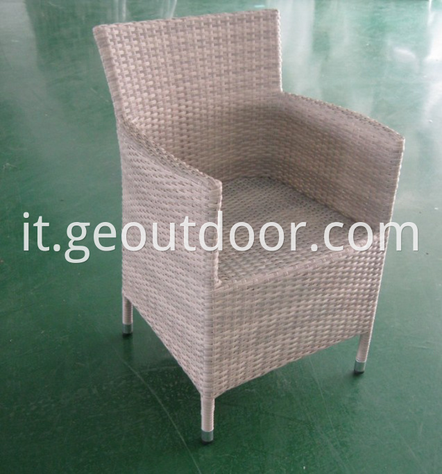 Modern wicker dining chair set